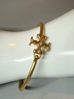 Tory Burch Gold Logo Bangle Bracelet